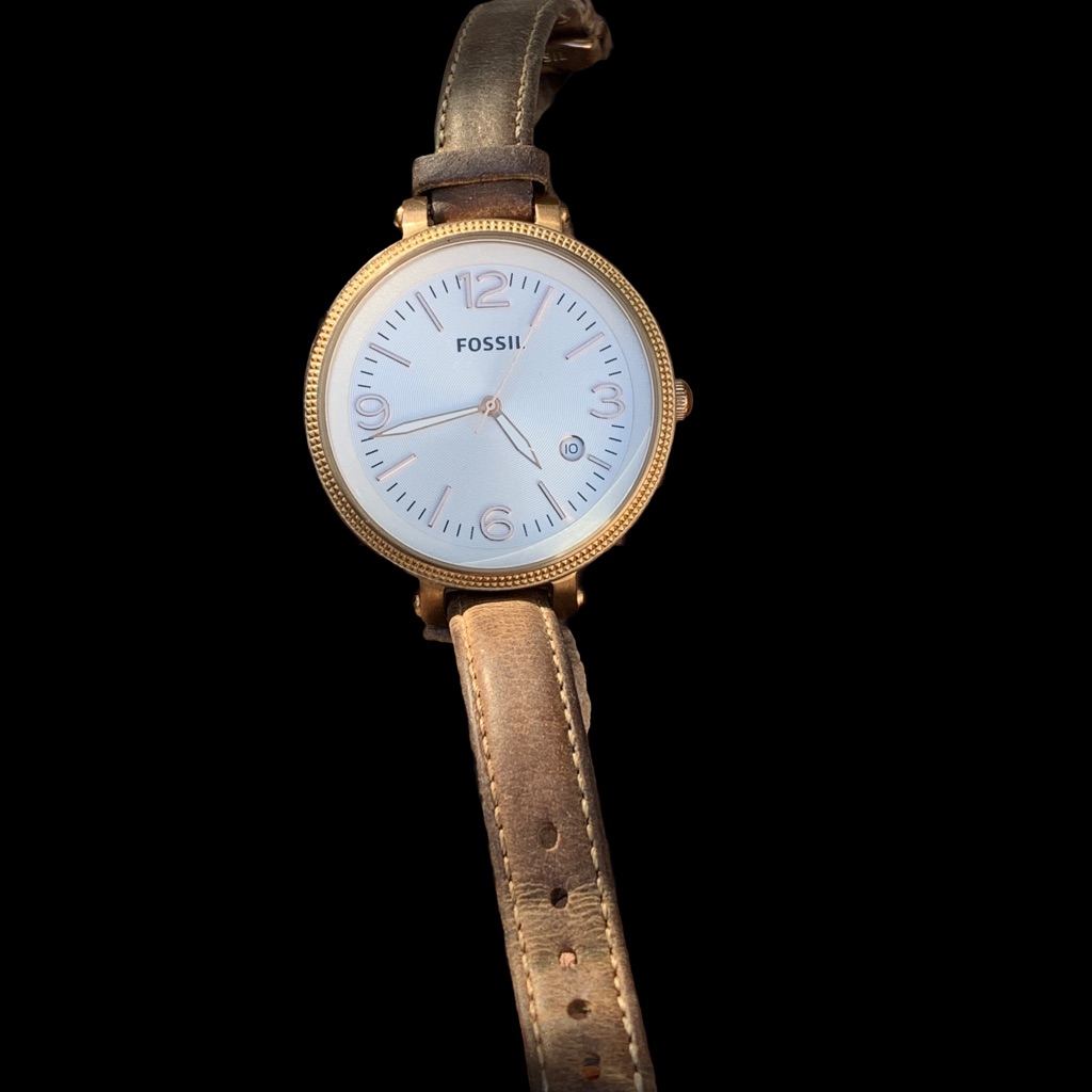 Fossil Rose Gold Tone Dial Leather Brown Strap ES 3133 Watch ES5323 Raquel rose gold✓ #fossil #fossilwatch #fossilwatches main image 3